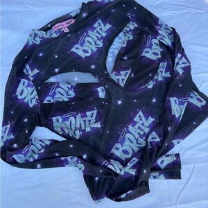 Dolls Kill x Bratz Mesh Cutout Long Sleeve Top Small
